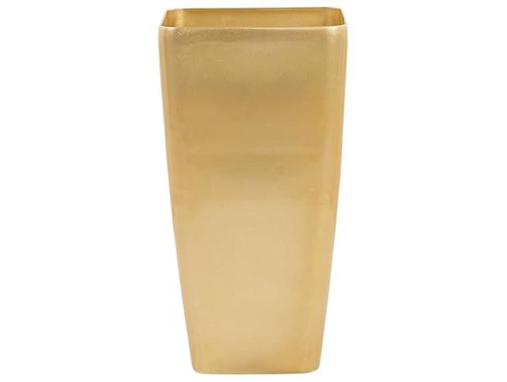 Blumentopf glänzend Gold 40x40x76 cm rechteckig moderner Look Modi