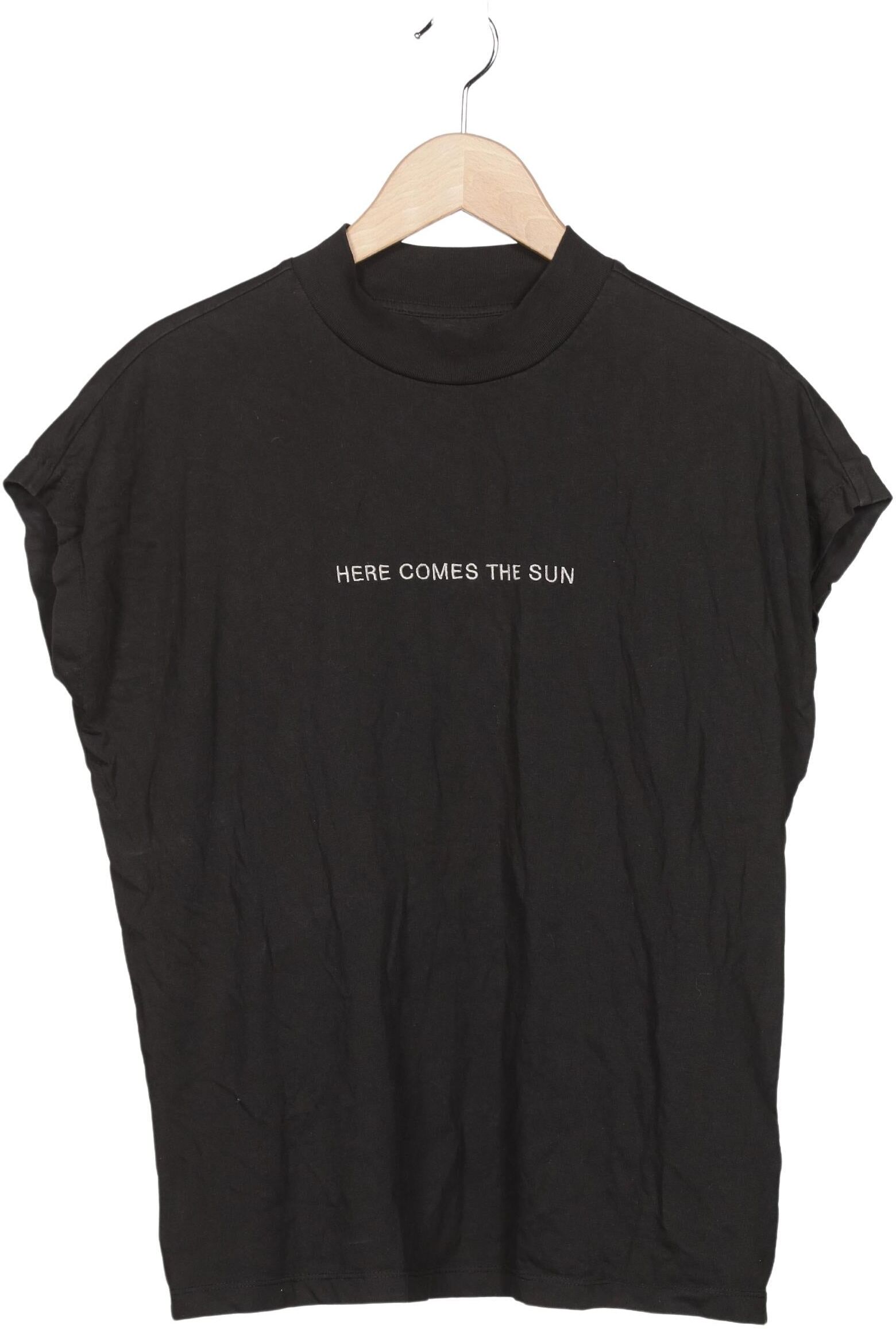Thinking MU Damen T-Shirt, Schwarz, Gr. S, Baumwolle - Second Hand
