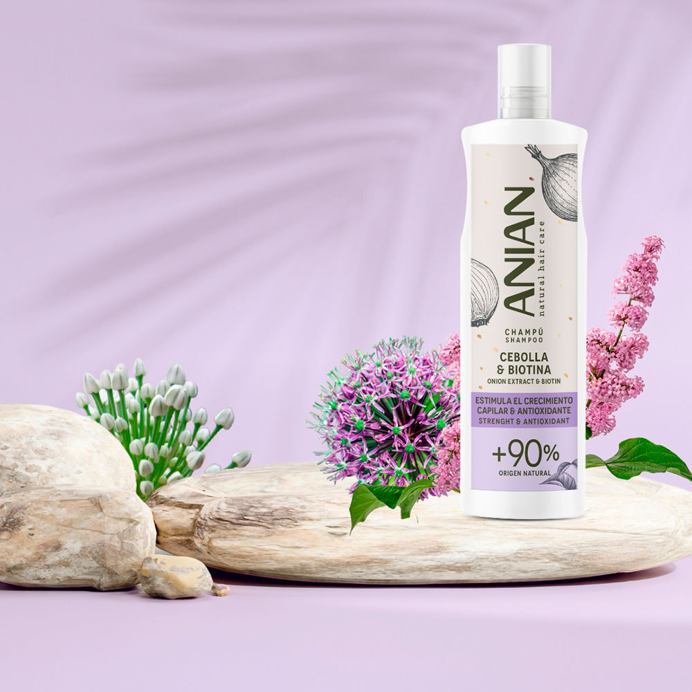 Anian Onion & Biotin shampoo estimulante e antioxidante 400 ml