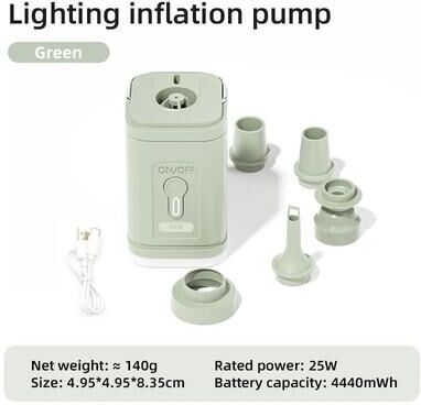 Uplifted Goods Portable Wireless Mini Air Inflation Pump green