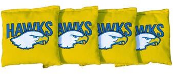 Skip's Garage Hilbert Hawks Yellow Cornhole Bags