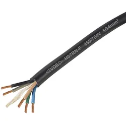 Tru Components, Kabelleitung, TC-11594956 Anschlussleitung H07RN-F 5G 4mm2 Schwarz Meterware