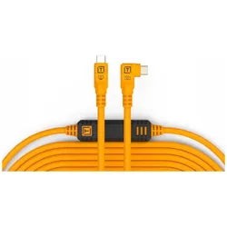 Tether Tools TetherPro USB-C auf USB-C rechter Winkel orange 9,4m (9.40 m, USB 3.2 Gen 1), USB Kabel