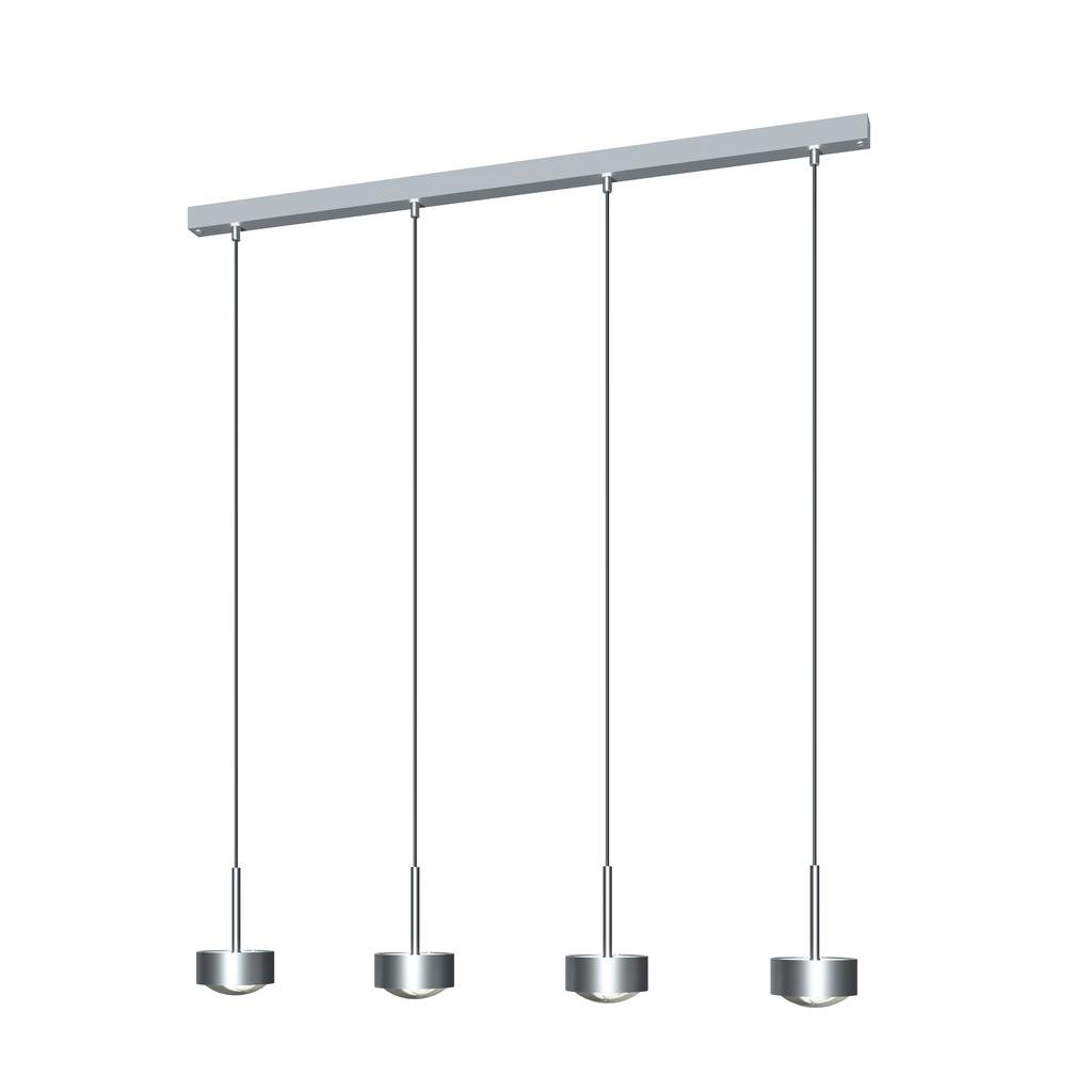 Top Light Puk Maxx Choice Long One Pendelleuchte 4 Köpfe (chrommatt, Standard-Fa... chrommatt | Standard-Fassung | 105cm 8-68510041-H
