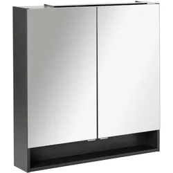 Fackelmann LUNA Spiegelschrank 80x80x15,5 2T/Ablage Anthrazit, 87218 87218