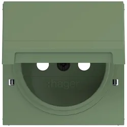 Hager WAS7512C04 ZS Klappd., Feder, arret. f. Steckdose Schutzk.stift,IP44 fähig, A/C, aloe, matt