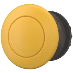 Eaton 216719 Pilzdrucktaste, RMQ-Titan, Pilz, tastend, Pilz gelb, gelb, unbeschriftet, Frontring Schwarz M22S-DP-Y  - 5 Stück