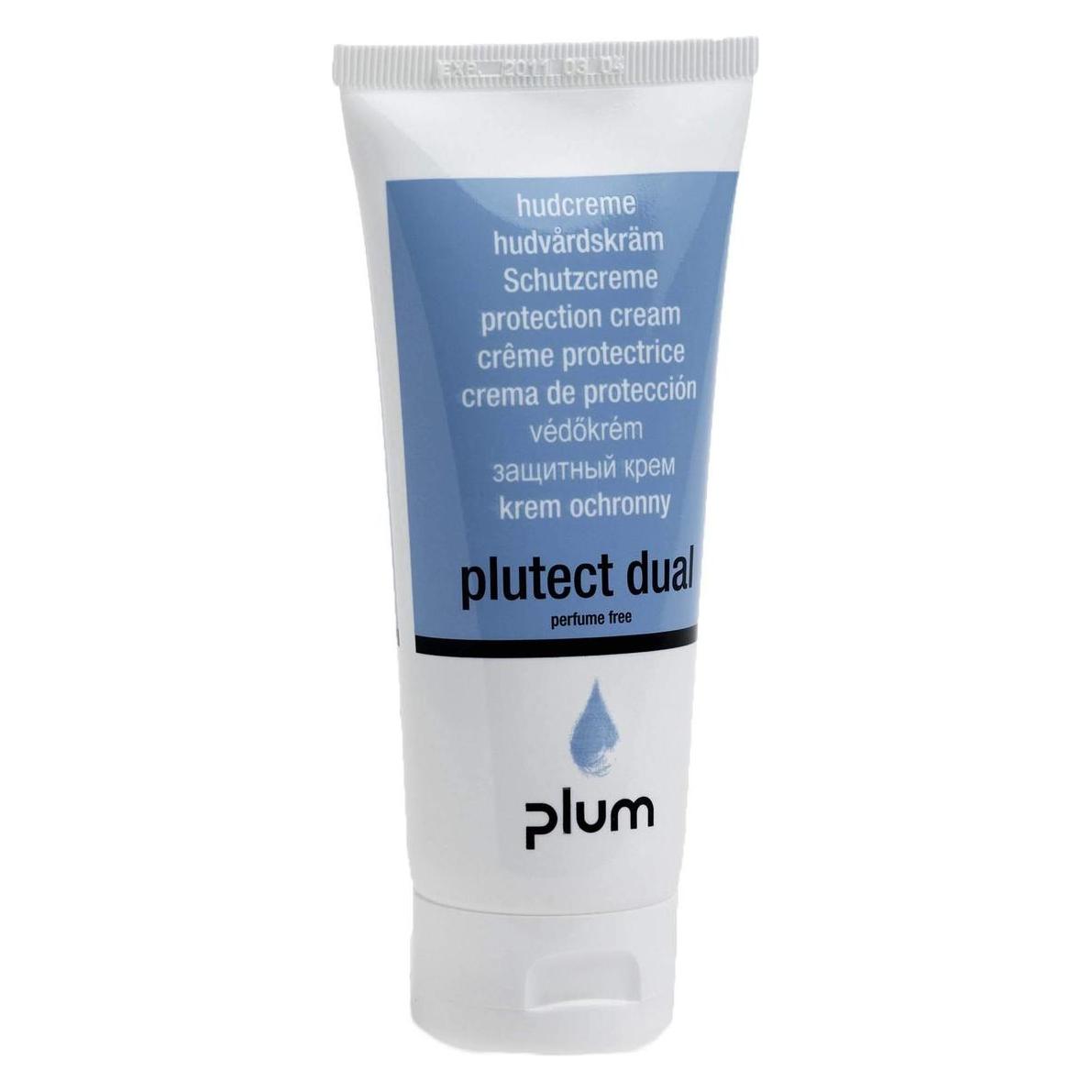 Plum Håndcreme Plutect Dual 100ml 2541 usynlig handske - (100 ml pr. stk.) (2541)