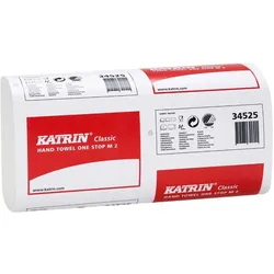 Katrin Falthandtücher One Stop M, 2-lagig, saugstark, weiss, Haushaltspapier, Weiss