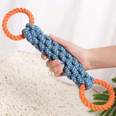 The Handy Homestead Handwoven Dog Rope Toy For Teeth Cleaning And Chew Play Handwoven Dog Rope Toy For Teeth Cleaning And Chew Play