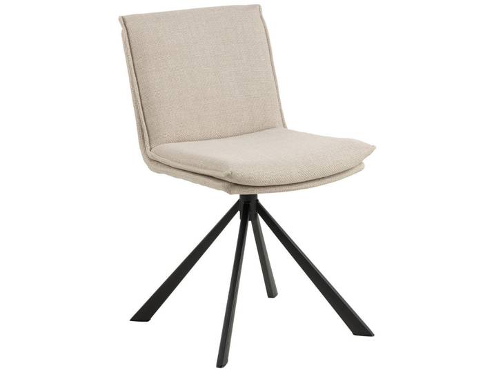 P & B Stuhl, Beige, Sternfuß, 47x85x59 cm, Sitzfläche 360° drehbar, Esszimmer, Stühle, Polsterstühle