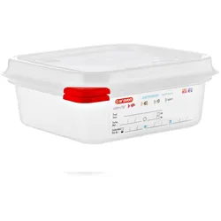 Araven Gastronorm GN 1/6 Lebensmittelbehälter – 1,1 Liter – 17,6 x 16,2 x 6,5 cm