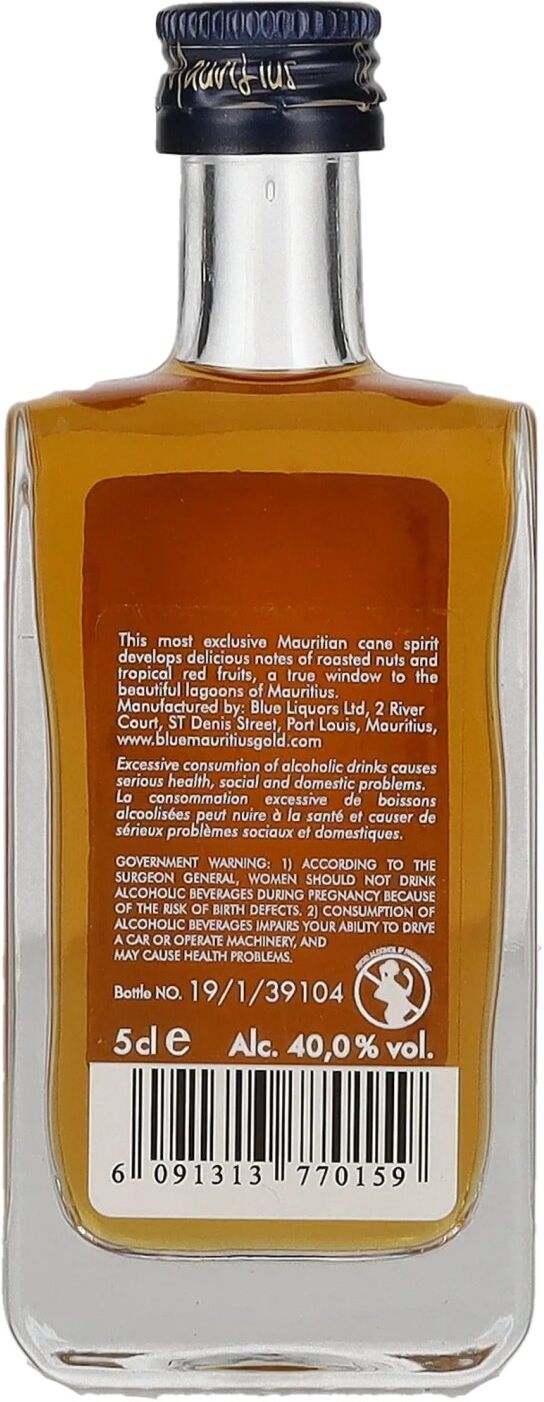 Blue Mauritius Spirits Blue Mauritius Gold 40% Vol. 0,05l