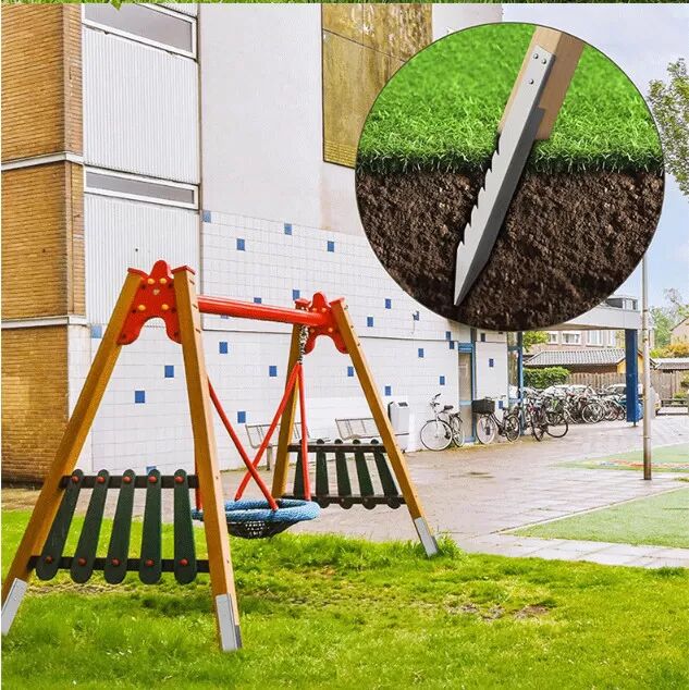 INF Ancres de Poteau de Clôture Robuste Supports de Balançoire en Métal Lot de 4