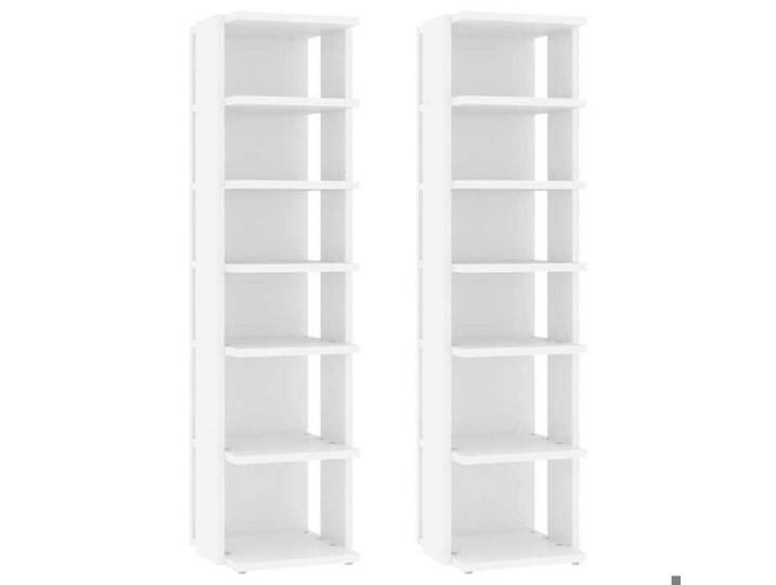 Maison Exclusive - Armoires à chaussures 2 pcs Blanc 27 5x27x102cm bois ingénierie