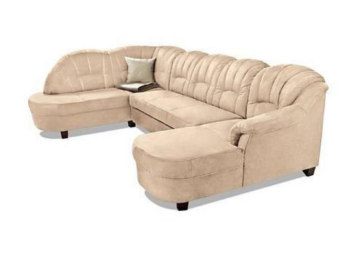 Home affaire Wohnlandschaft Budapest, viel Platz, Breite 288cm, zeitlos und elegant, U-Form, wahlweise mit Bettfunktion