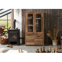 Vitrine Akazie 98x40x180 natur lackiert BARK #108