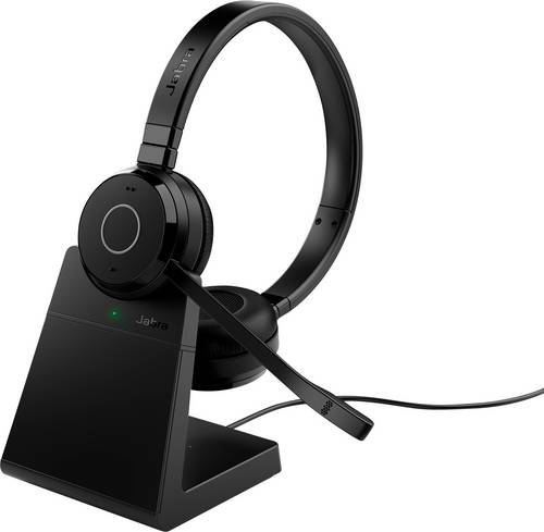 Jabra Evolve 65 TE Link390a UC Stereo On Ear Headset Bluetooth Schwarz Headset, Batterieladeanzeige Computer