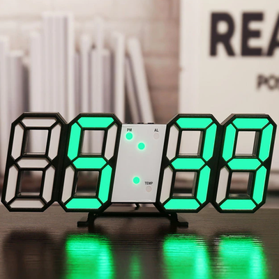 HomeDecorAndMore LLC 3D Led Digital Clock Limited Edition Black Green