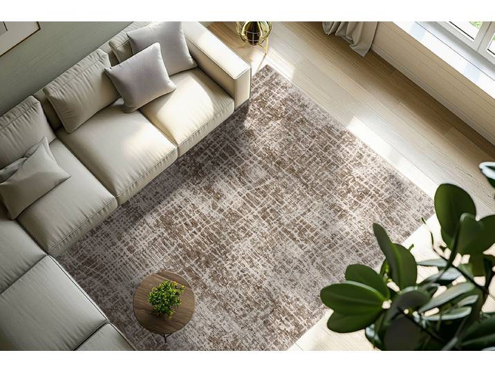 Tapis poil ras Amora 260 Marron/Marron 80 x 150cm Polyester