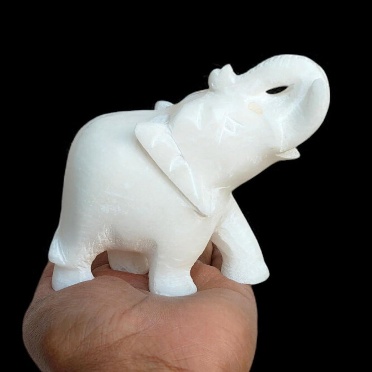 Wit Marmeren Olifant Standbeeld voor Tafeldecoratie