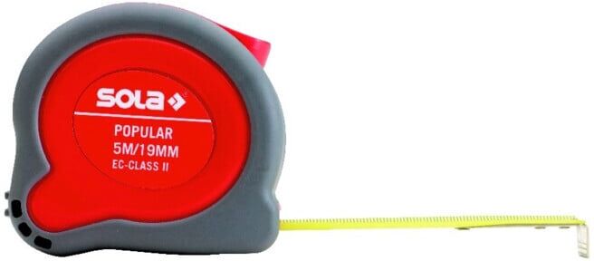 SOLA Mètre ruban de poche Popular 8m x 25mm jaune (50024401)