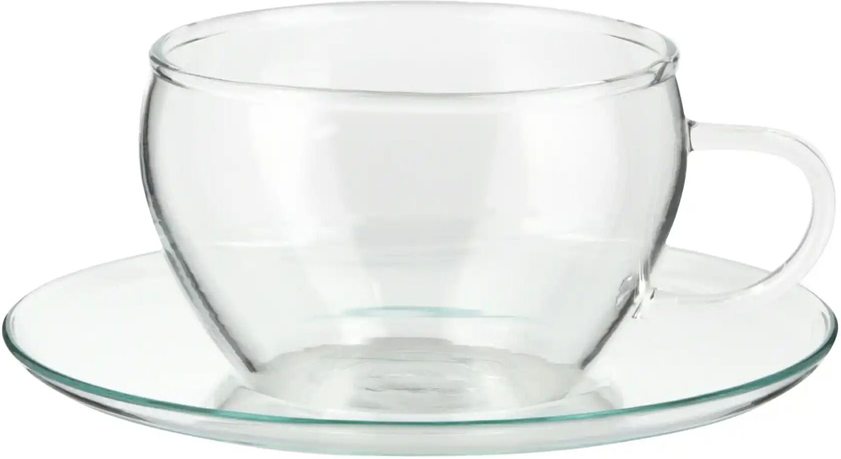 Peill+Putzler 2er-Set Teetassen mit Teller Eva  Buon Giorno ¦ transparent/klar