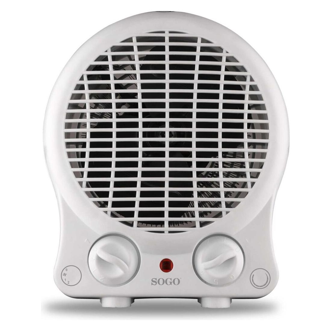 Sogo Turbo Fan Heater with Adjustable Thermostat, 4 Settings - 20 (2000 W) (SOGO087)