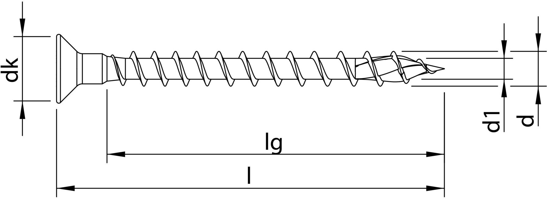 HECO-TOPIX-plus 4,5 x 70, Senkkopf + Kopfbohrung, Pozi-Drive, VVG, A3K (60765)
