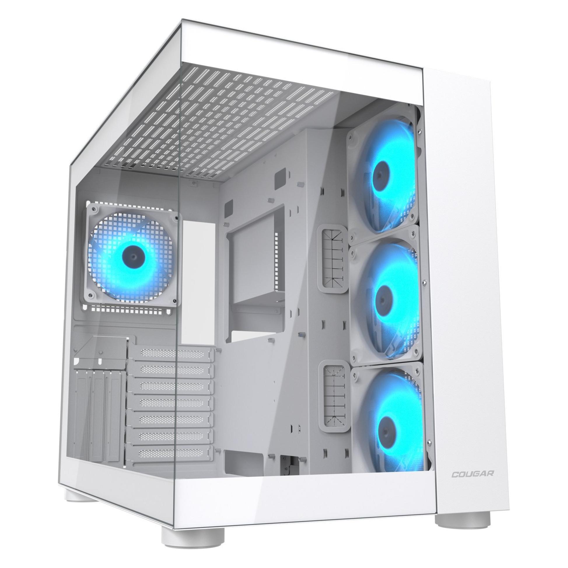 Cougar Boitier Moyen Tour ATX FV150 RGB avec panneaux vitrés (Blanc) (ATX, mATX, Mini-ITX) (CGR-5KA1W-RGB)
