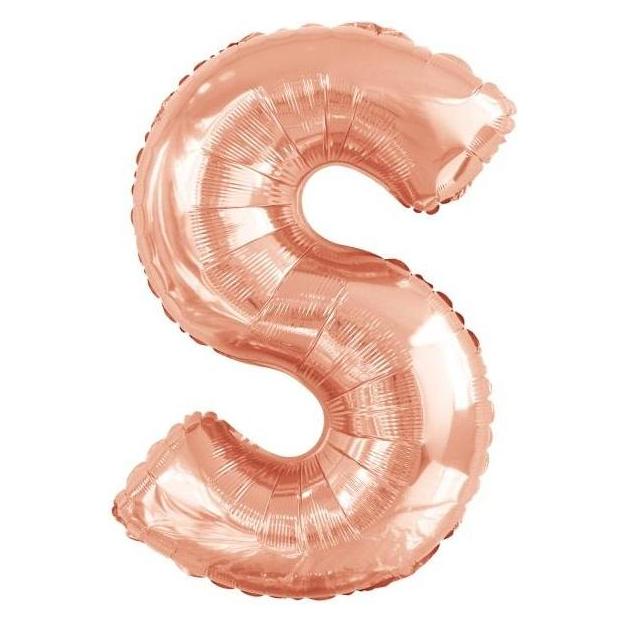 Riethmüller Grosser Buchstabe S Roségold Folienballon N34 verp (5x) (9911481)