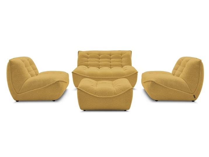BOBOCHIC 3er Sofa mit Hocker SERENA
