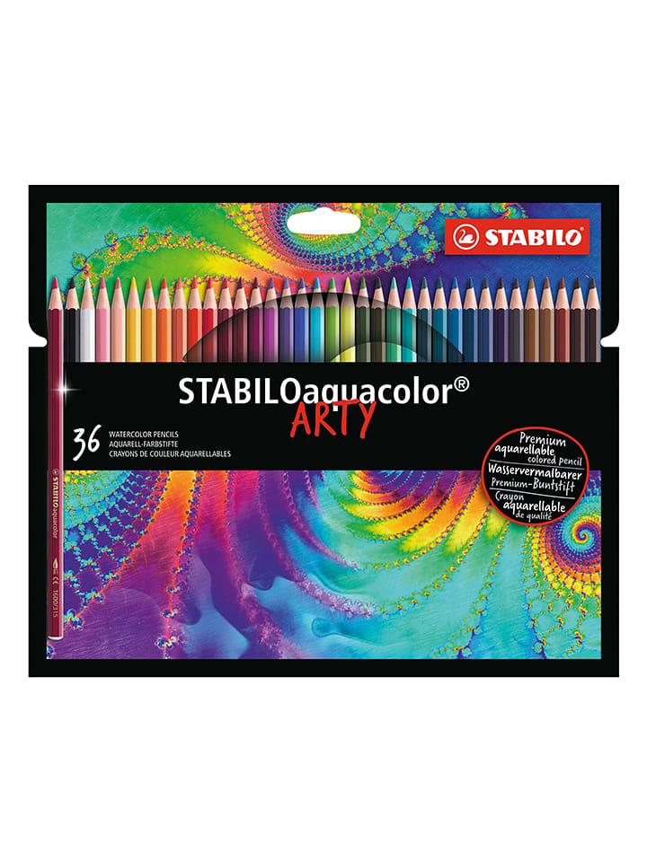 Aquarell-Buntstifte "STABILOaquacolor - ARTY" - 36 Stück - onesize