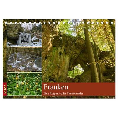 Franken - eine Region voller Naturwunder (Tischkalender 2027 DIN A5 quer), CALVENDO Monatskalender