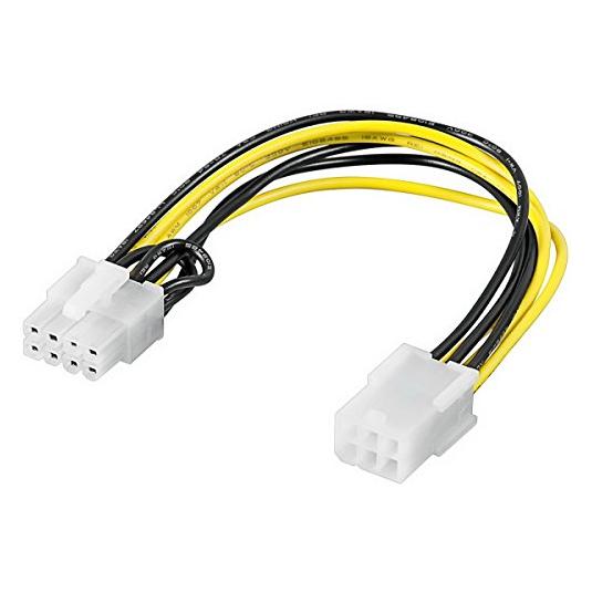 Goobay Wentronic Adapter-Kabel (19.50 cm, 6 pin PCI-Express, 8 pin PCI-Express) (93635)