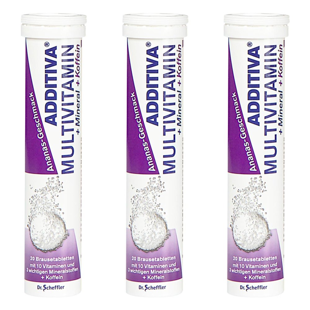 Dr.B.Scheffler Nachf. GmbH & Co. KG Additiva Multivit.+Mineral+Koffein Ananas Brausetabletten 08107231