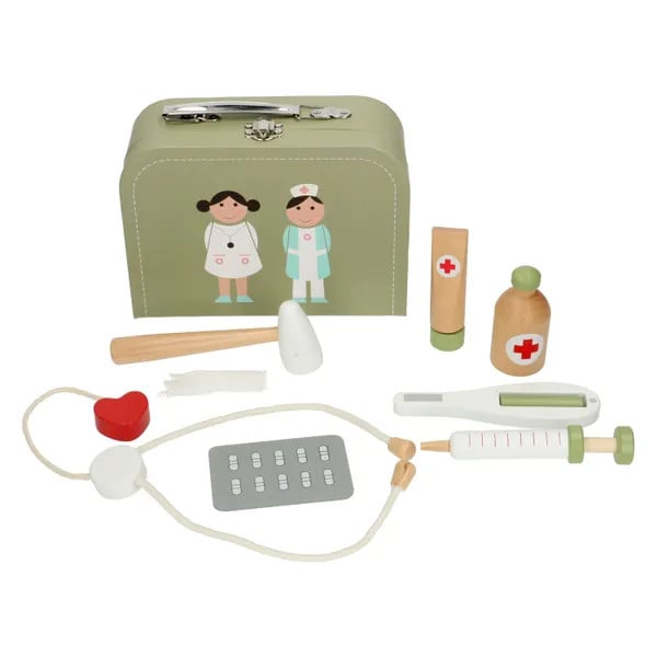 Dille & Kamille Dokterskoffertje met houten accessoires