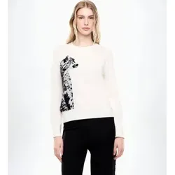 EA7 für Damen. 7W001548_AF29226 Neva-Pullover weiß (XS), Lässig, Polyester