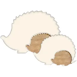 Igel Sven mit Holz cremeweiß 13cm