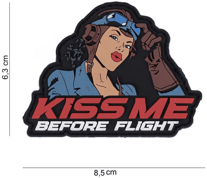 101 INC PVC Patch - Kiss me before flight