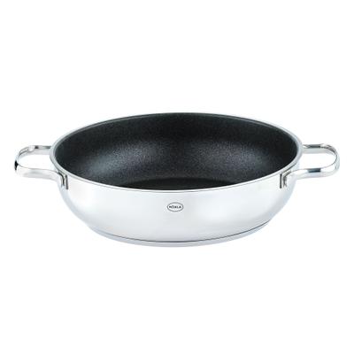 Servierpfanne RÖSLE "PUREELEMENTS Ø 28 cm PTFE ProResist", silber (silberfarben), B:29,5cm H:8cm L:37,4cm Ø:28cm, Pfannen