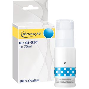 kompatibel für Canon GI-51C, 135ml, 14000 Seiten, Tinte, cyan