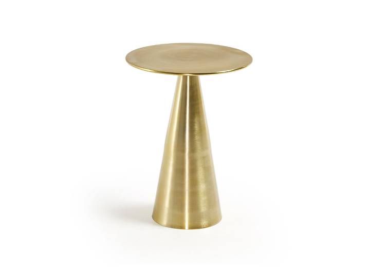 Kave Home Bijzettafel Rhet 39cm - goud - Rond