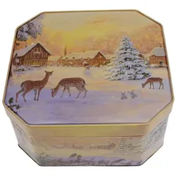 Gawol Aufbewahrungsdose Winter Nostalgia Achteck - gelb|weiß