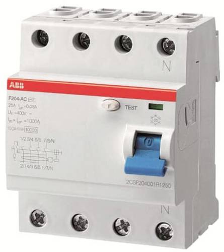 ABB 2CSF204101R2400 F204 A-40/0,1 FI-Schutzschalter A 4polig 40 A 0.1 A 400 V