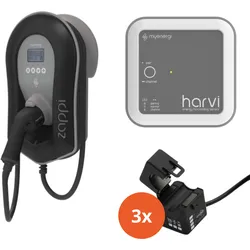 Myenergi Zappi V2.1 - 22 kW inkl. Harvi + 3x CT Klemmen - Typ 2 - 6,5M - Ladestation-ZAPPI-2H22TB-T+HARVI-65A3P+3xCT100-16-05