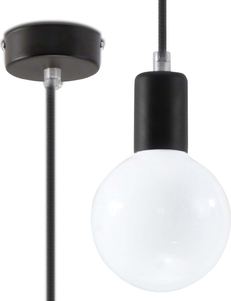 Lumilo Design Hanglamp FERRO E27 zwart
