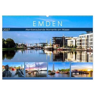 EMDEN Atemberaubende Momente am Wasser (Wandkalender 2027 DIN A2 quer), CALVENDO Monatskalender