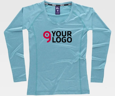 T-shirt Donna Sportiva Raglan Manica Lunga Tecnica Personalizzate o neutre Workteam