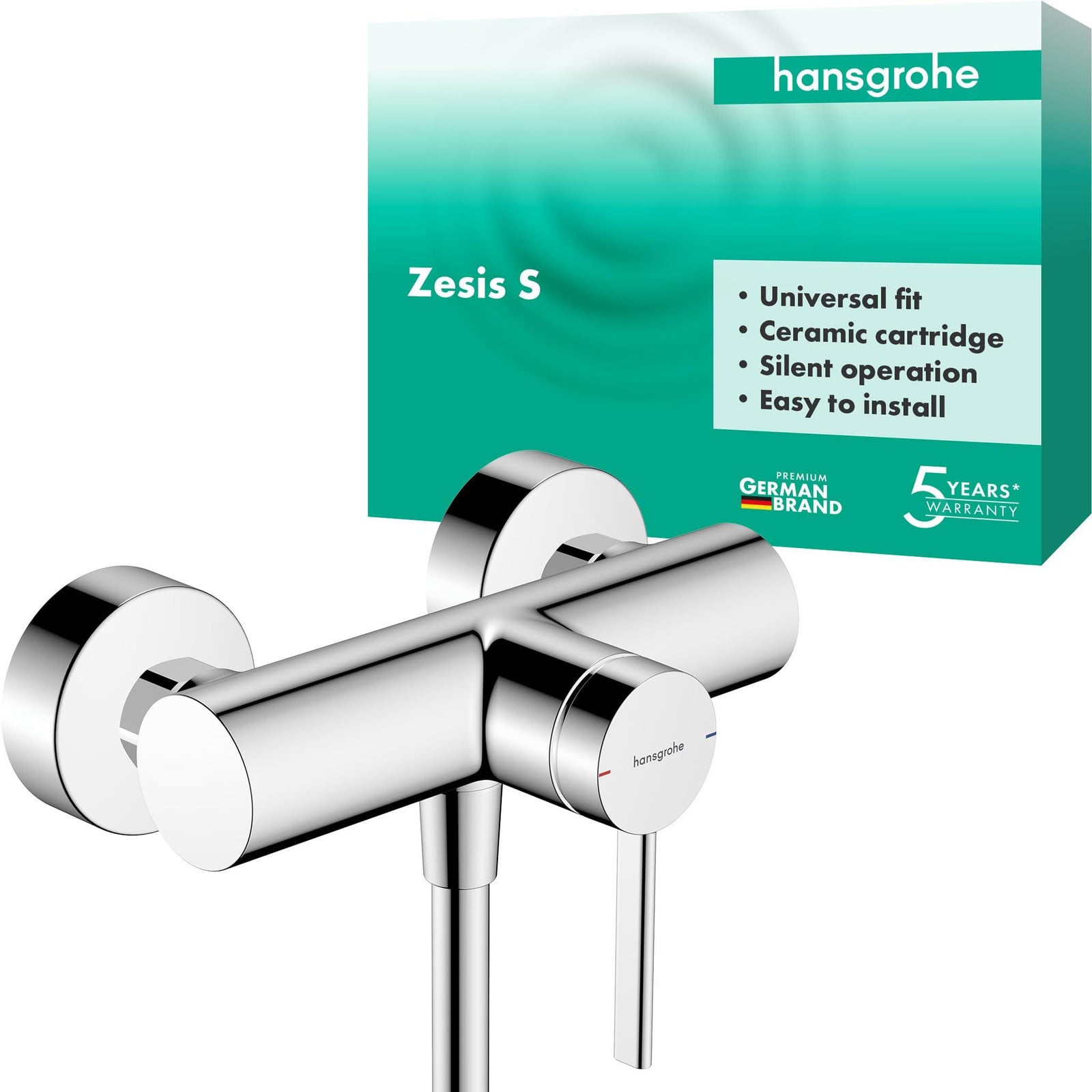 Dripio Inbouw douchearmatuur Zesis S, 1 functie, chroom